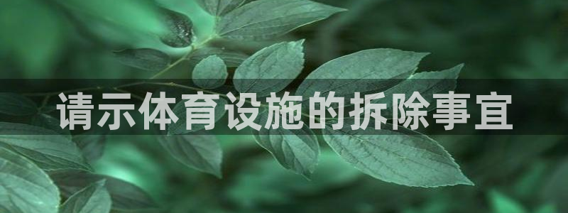 意昂体育4软件：请示体育设施的拆除事宜