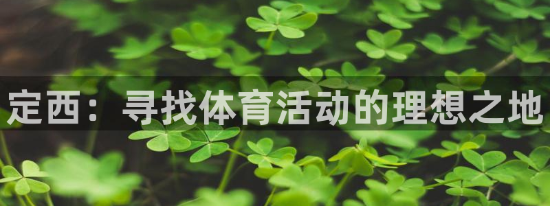 意昂4集团官网首页网址：定西：寻找体育活动的理想之地